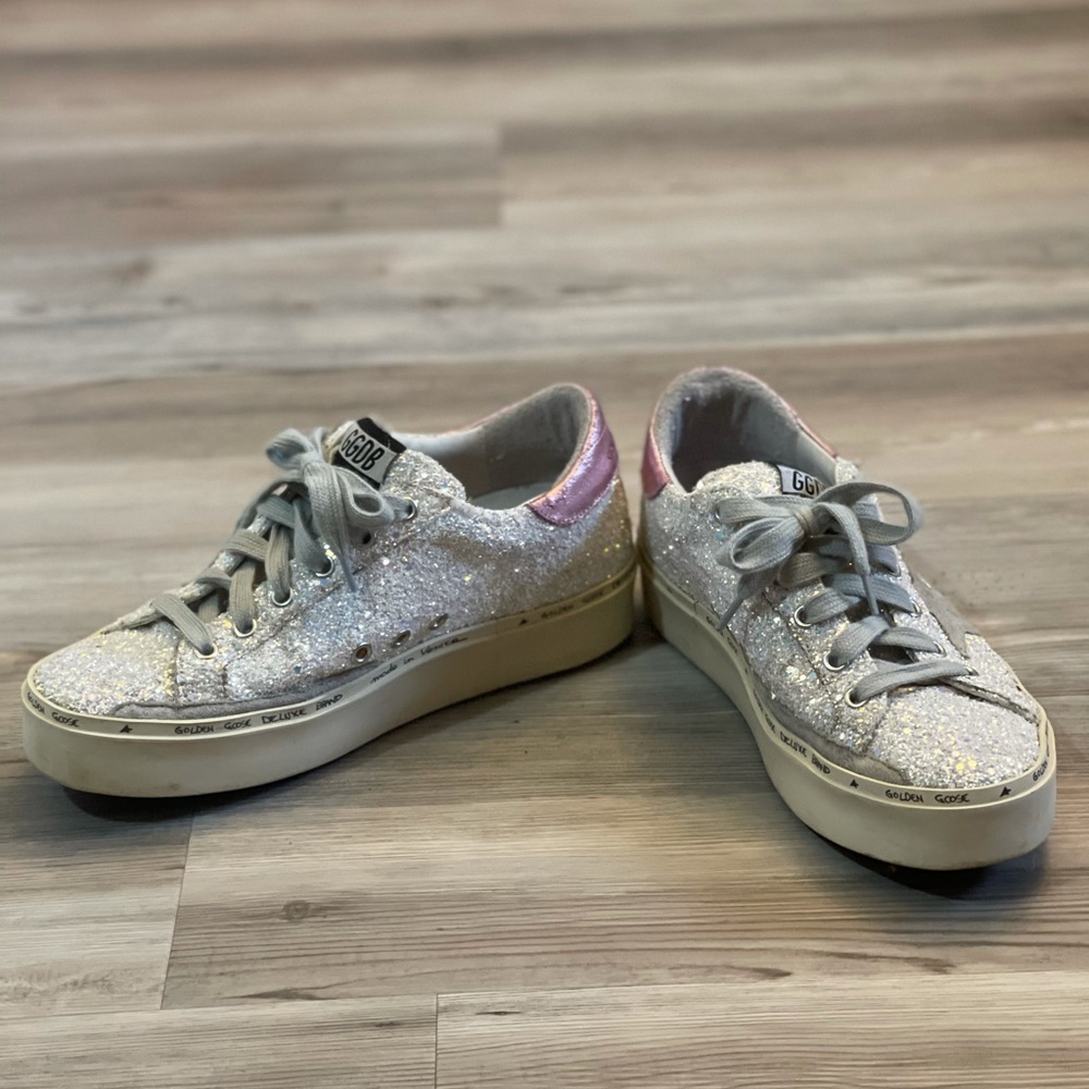 Iridescent glitter Golden Goose Hi Stars